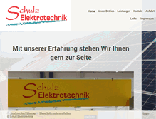 Tablet Screenshot of elektrotechnik-schulz.de